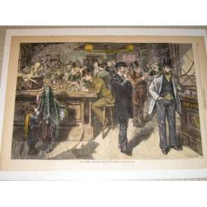   Harpers Weekly Tinted Engraving The Lunch Counter (Restaurant Scene