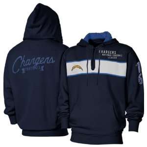 San Diego Chargers Navy Blue 1st And Ten Quarter Zip Pullover Hoodie 