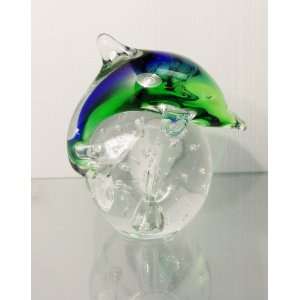  Hand Blown Dolphin Paper Weight Pen Holder Everything 