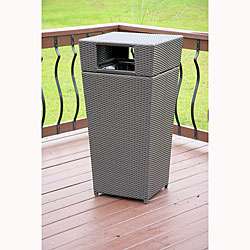 All weather PE Resin Wicker Trash Can  