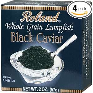 Roland Black Whole Grain Lumpfish Caviar, 2 Ounce (Pack of 4)