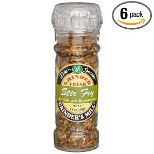 Dean Jacobs Stir Fry Seasoning, 2.1 Ounce Grinder Jars (Pack of 6 