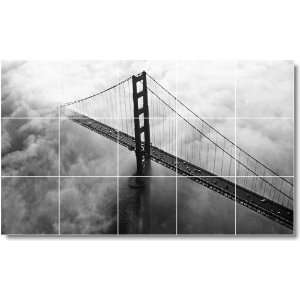 Bridge Picture Back Splash Tile Mural B038  12.75x21.25 using (15) 4 