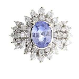   Gold Ladies Natural Blue Sapphire 1.33ct Diamond 1.02 Carat 5.8 grams