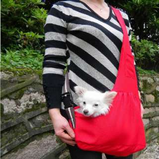 Red Oxford Cloth Sling Pet Dog Cat Carrier Bag 3 Size  
