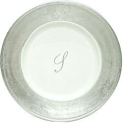    by Jay 13 inch Silver Monogram Chargers (Pack of 8)  