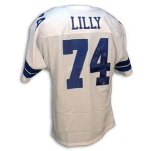  Bob Lilly Signed Cowboys t/b White Jersey HOF 80 