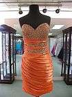 TERANI 11033 Orange size 4 SHORT PARTY PROM PAGEANT COCKTAIL DRESS NWT