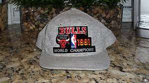VINTAGE Chicago Bulls RARE 1991 Champions SNAPBACK HAT  