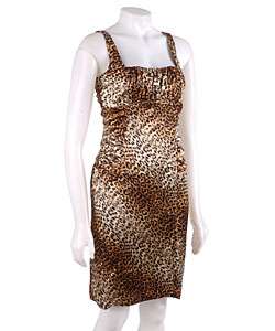 Essentials by A.B.S Sheath Leopard Print Dress  