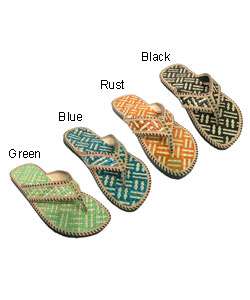 Journee Collection Bamboo Flip flop Sandals  