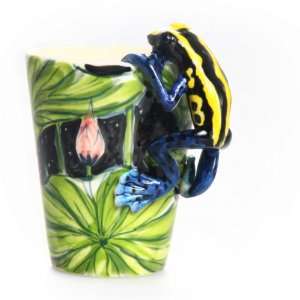  Frog 3D Ceramic Mug   Yellow/Black