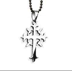 Stainless Steel High Polish Cross Necklace  