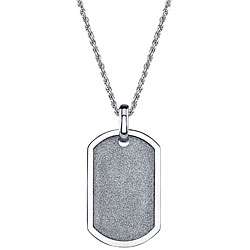 Two tone Stainless Steel Mens Dog Tag Necklace  