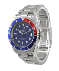Helbros Mens Blue Dial Stainless Steel Watch  