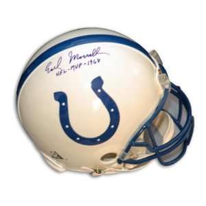 Earl Morrall Indianapolis Colts Autographed Pro Helmet with 1968 NFL 