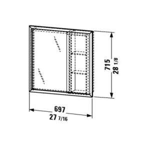 Duravit Multibox Frame for Recessed Mirror Cabinet #9797 9801 37 