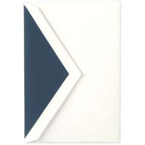  Pearl White Kent Envelopes with Navy Liner