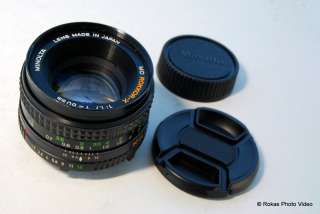Minolta MD 50mm f1.7 lens Rokkor X manual focus rated B 043325400308 