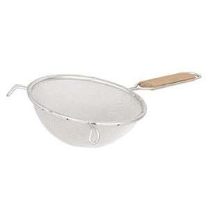 Strainer, Fine Double Mesh, 10 1/4 Bowl, 9 L Handle, Pan Hook And 