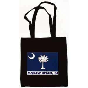  Myrtle Beach South Carolina Souvenir Tote Bag Black 