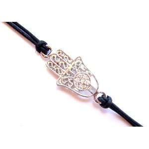  Kabbalah Black Leather String Bracelet Hamsa Evil Eye with 