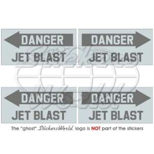 DANGER JET BLAST LowVis Aircraft USAF 2 (50mm) Vinyl Stickers, Decals 