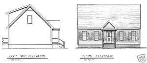 HOUSE PLANS (1,280 Sq. Ft. Cape Cod)  