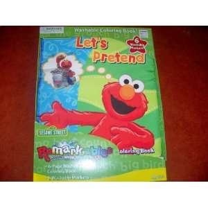  Sesame Street Remarkable Washable Coloring Book w/ 6 