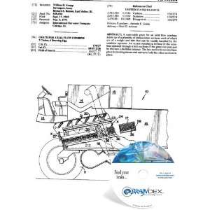    NEW Patent CD for GRATE FOR AXIAL FLOW COMBINE 