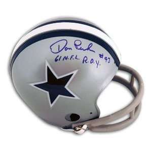 Don Perkins Signed Cowboys Mini Helmet   61 NFL ROY 