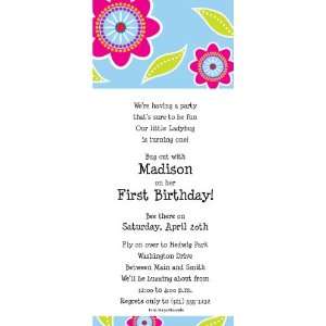  Mod Flowers Party Invitations