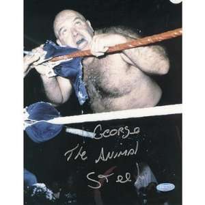  George The Animal Steele Biting Rope Autographed