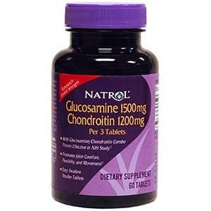  Natrol Glucosamine 1500mg Chondroitin 1200mg 60 Tabs 