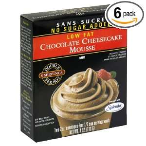 San Sucre Chocolate Cheesecake Mix, 4 Ounce Boxes (Pack of 6)  
