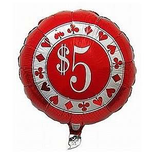  $5 Poker Chip Balloon (21 inch)