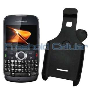 Black Holster Cover Shell Case w/ Belt Clip for Motorola Theory 