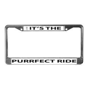 Purrfect Ride Pets License Plate Frame by   