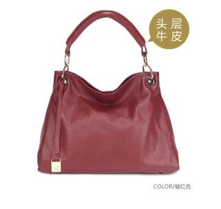 DUDU Womens Genuine Leather Handbag Tote Shoulder Classical Bag Purse 