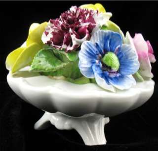 LARGE Radnor Art Pottery Bone China Staffordshire Floral Vase Basket 