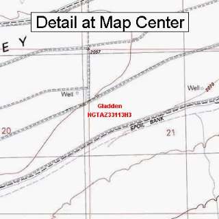  USGS Topographic Quadrangle Map   Gladden, Arizona (Folded 