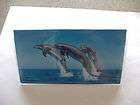 Three dolphins jumping Checkbook cover