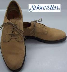 ST JOHNS BAY ~ new tan elkskin leather dress oxford shoes ~ 13 M 