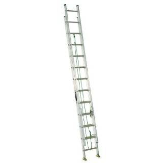   Commercial Grade Aluminum 2 Section D Rung Extension Ladder, 24 Foot