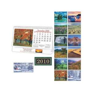 Across North America   Monthly 2010 desk calendar with images of North 