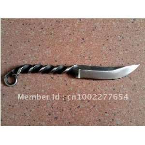   handmade forged steel small hunting fixed knife a60
