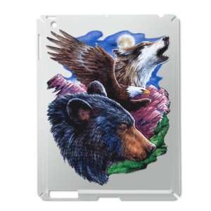    iPad 2 Case Silver of Bear Bald Eagle and Wolf 