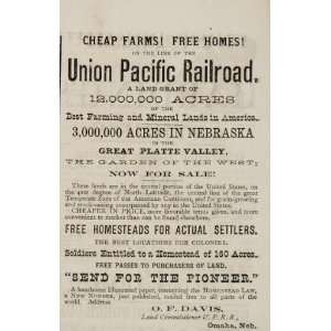   Railroad Homestead Law RARE   Original Print Ad