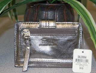   Silver Winter Garden Leather Tab Clutch Wallet SWL2009044  