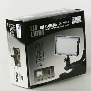 240 LED Bi Color Dimmable Barndoor LED Video Panel DSLR Camera Light 